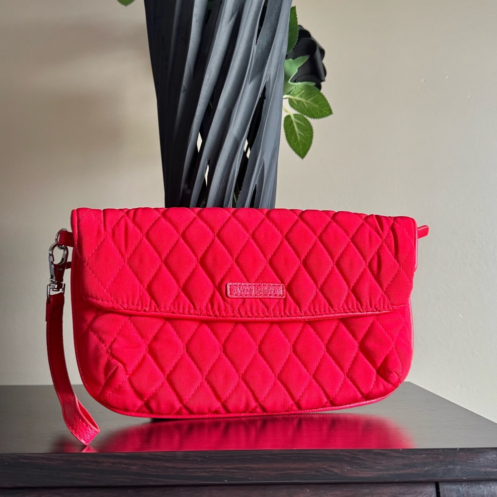 Vera Bradley Folded Flap Wristlet in Fire Red